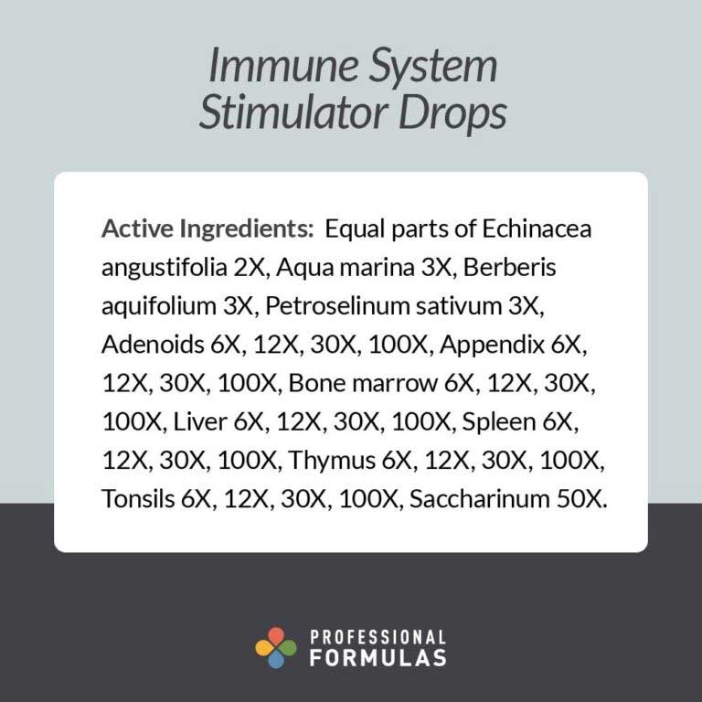 Professional Formulas Immune System Stimulator Drops Ingredients