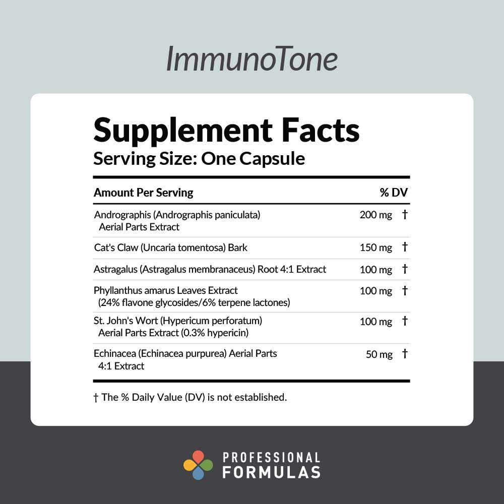Professional Formulas ImmunoTone Ingredients