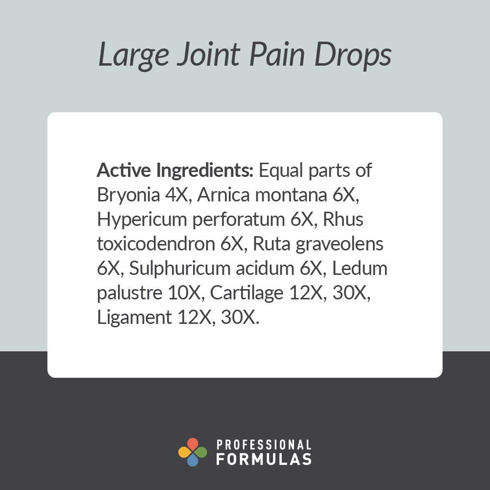 Professional Formulas Large Joint Pain Drops Ingredients