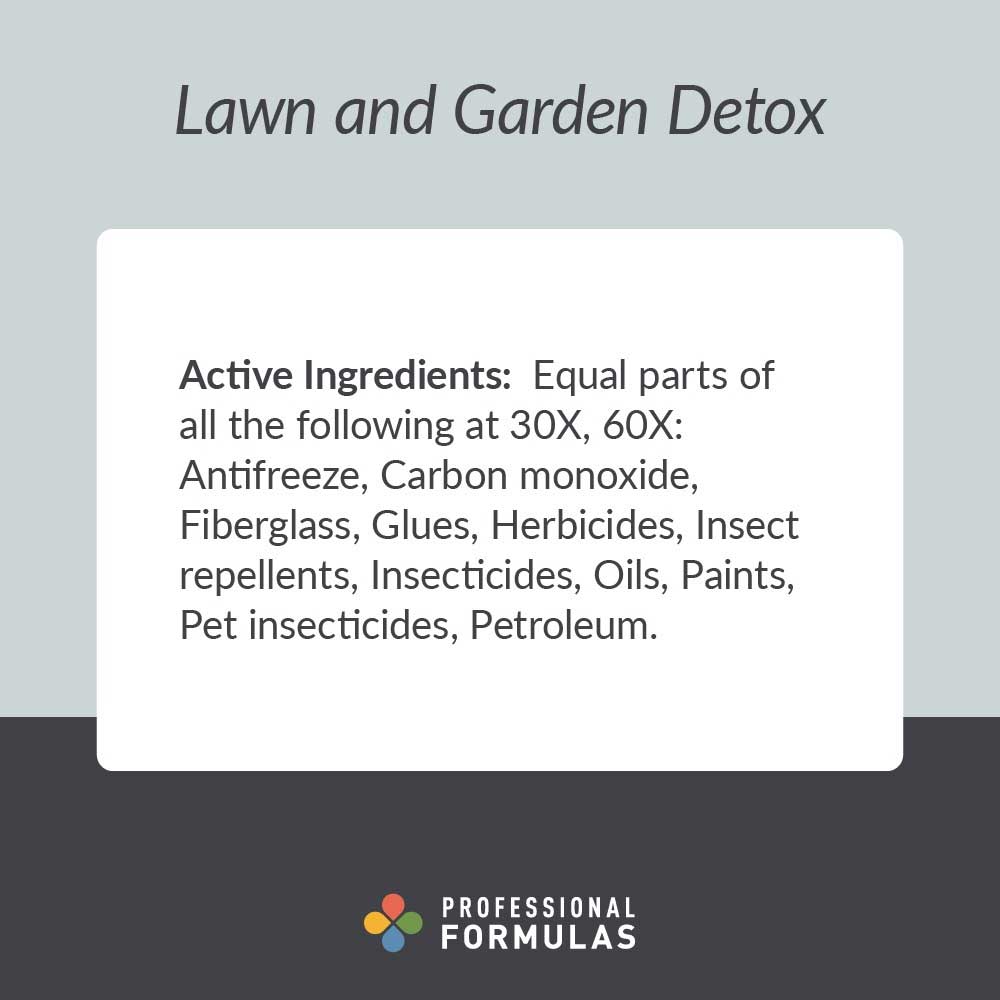 Professional Formulas Lawn and Garden Detox Ingredients