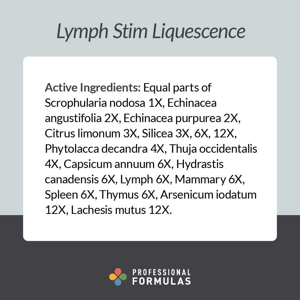 Professional Formulas Lymph Stim Liquescence Ingredients