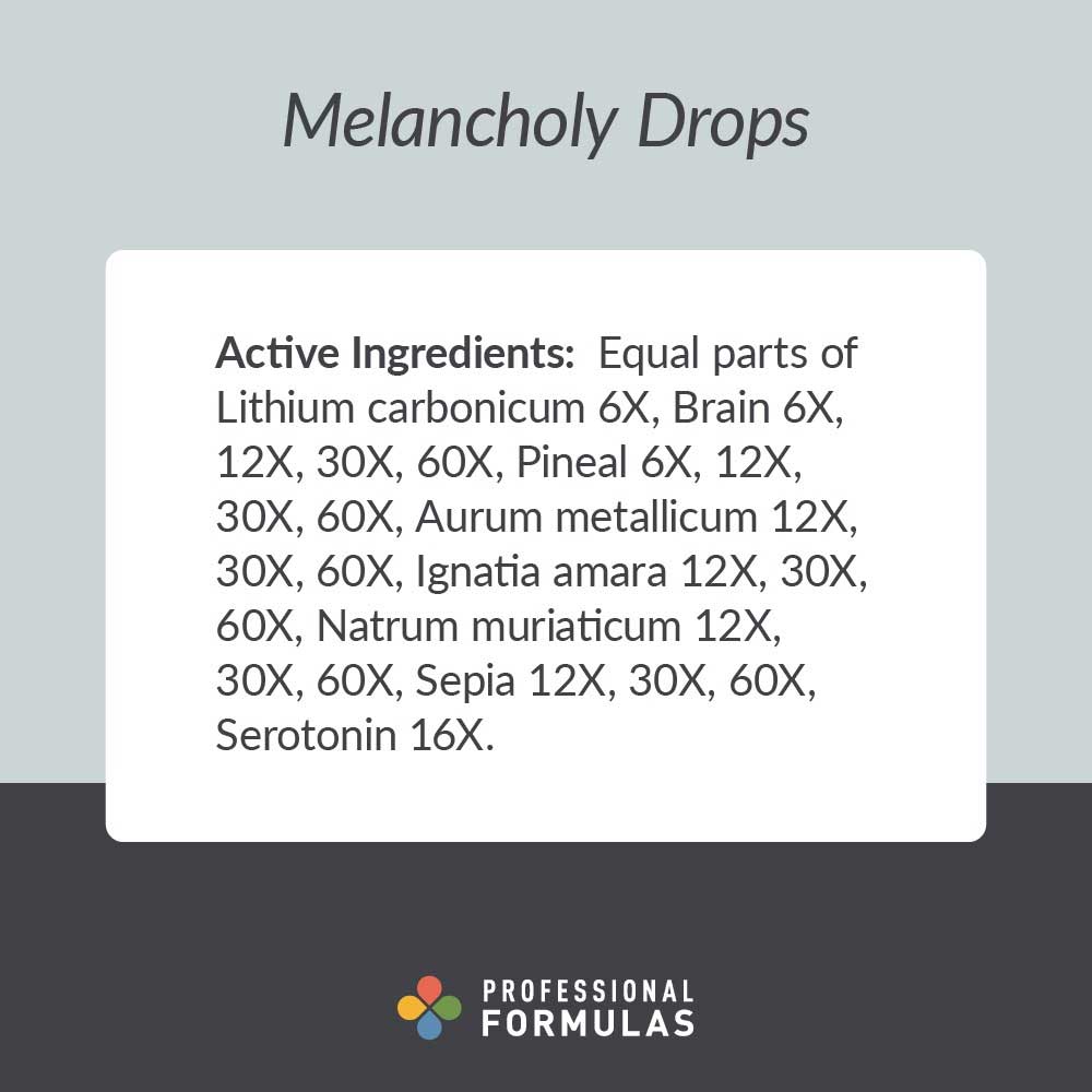 Professional Formulas Melancholy Drops (Formerly Anti-Depression) Ingredients