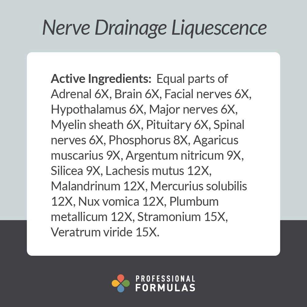 Professional Formulas Nerve Drainage Liquescence Ingredients