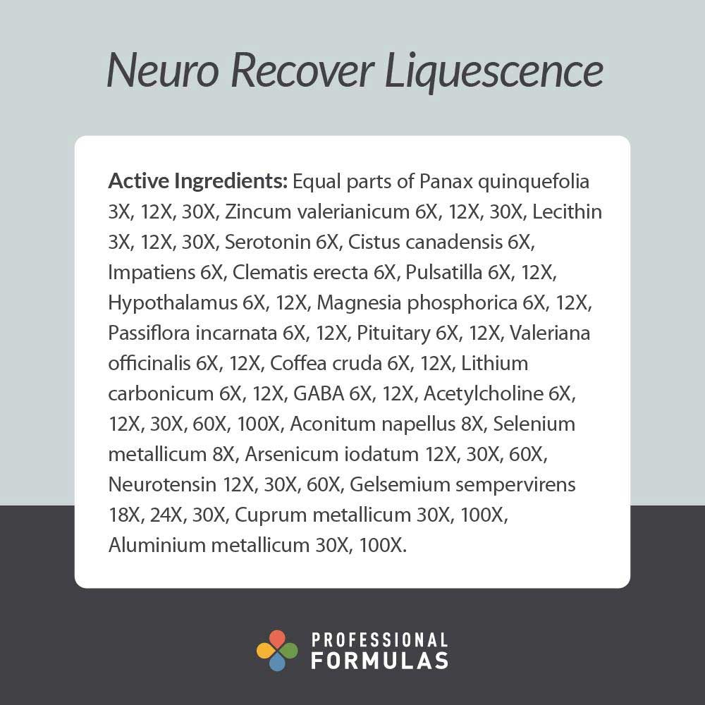 Professional Formulas Neuro Recover Liquescence Ingredients