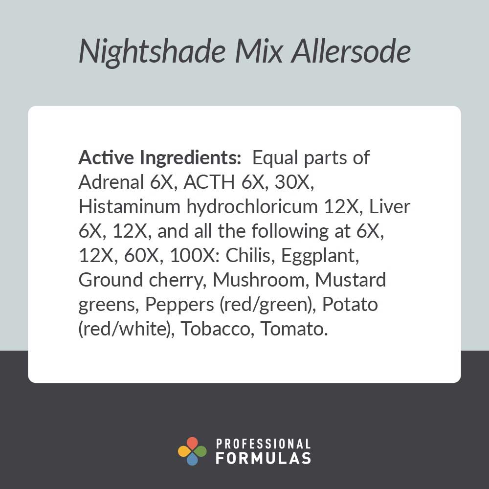 Professional Formulas Nightshade Mix Allersode Ingredients