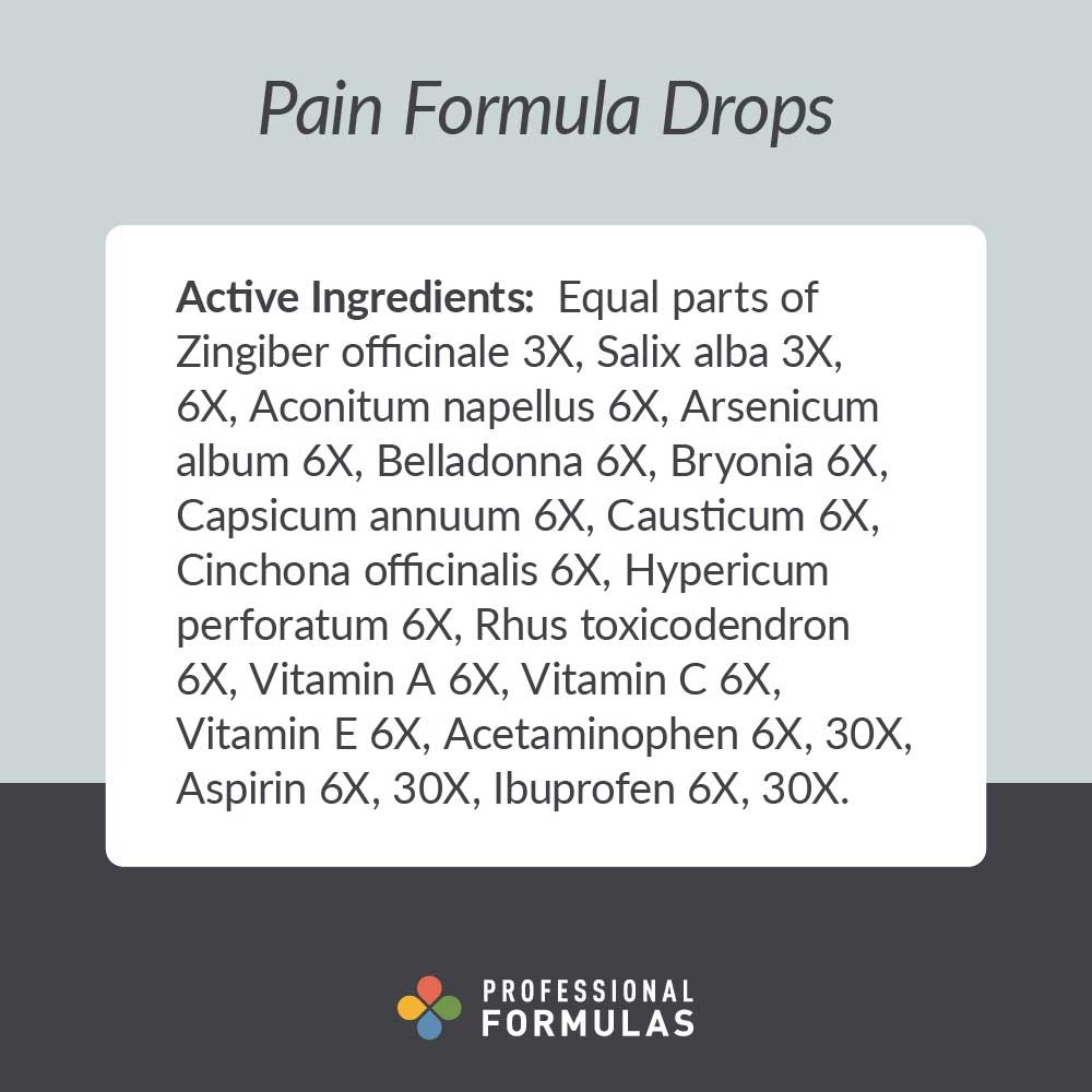 Professional Formulas Pain Formula Drops Ingredients