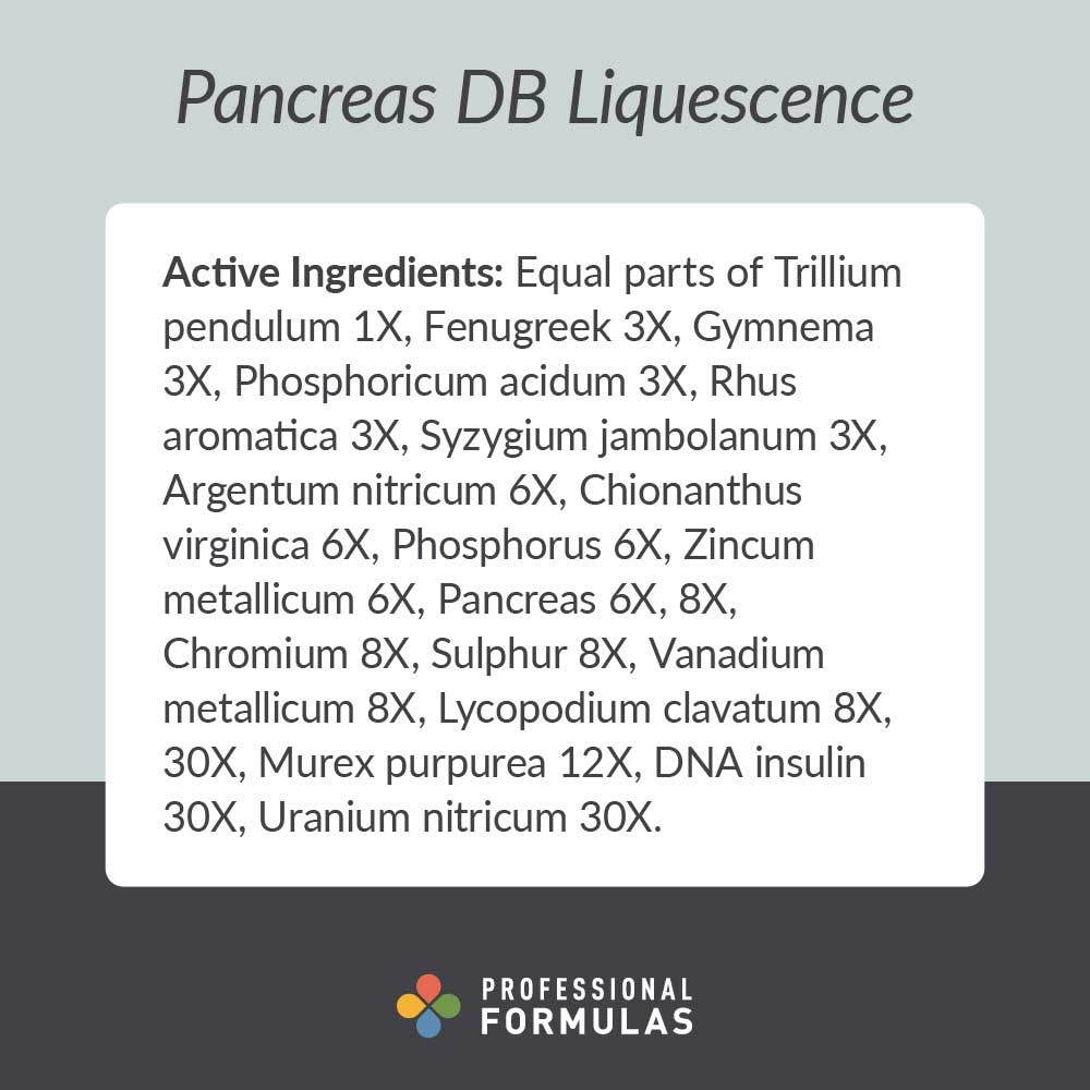 Professional Formulas Pancreas DB Liquescence Ingredients