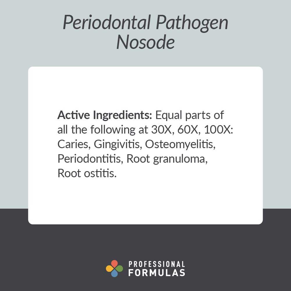 Professional Formulas Periodontal Pathogen Nosode Ingredients