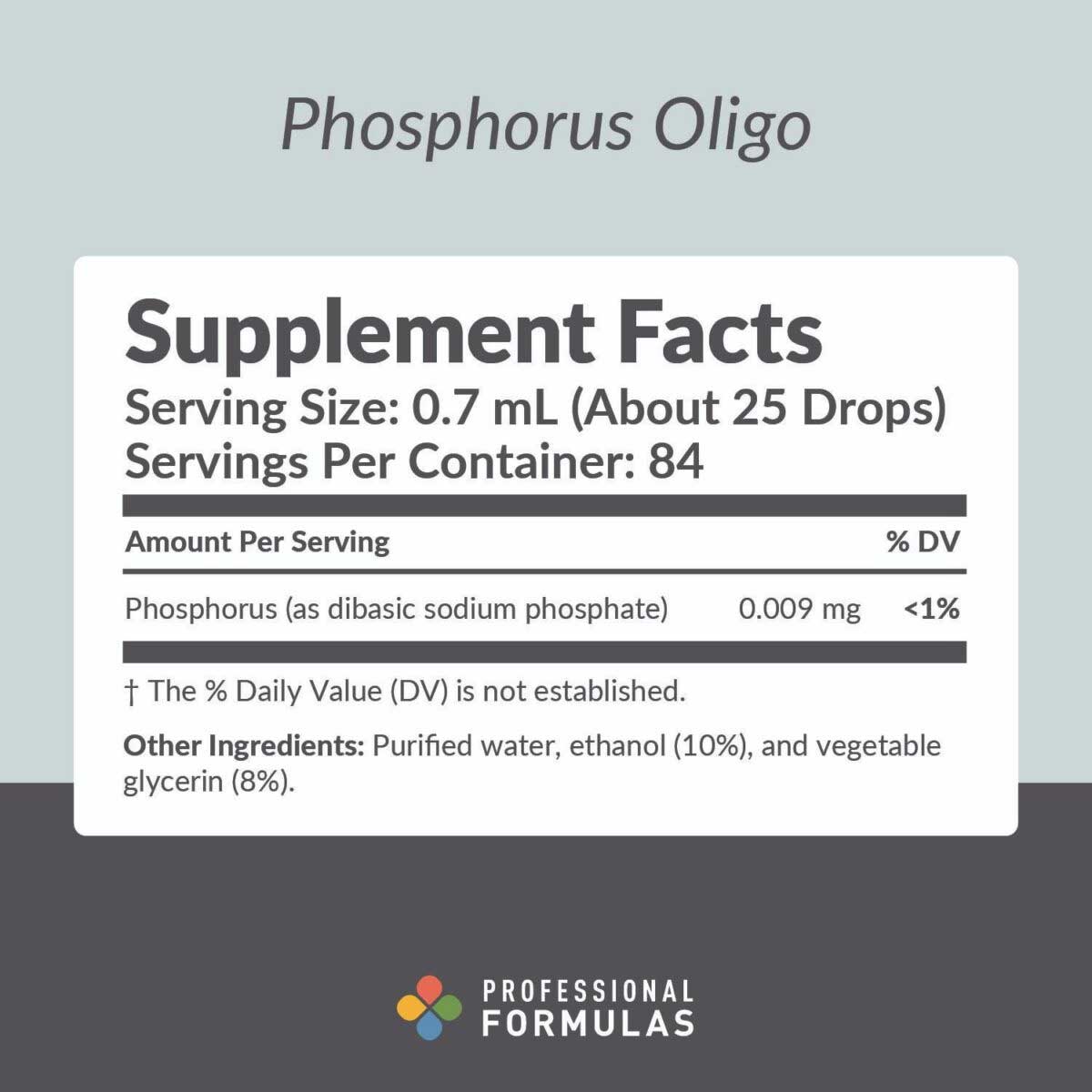 Professional Formulas Phosphorus Oligo Ingredients