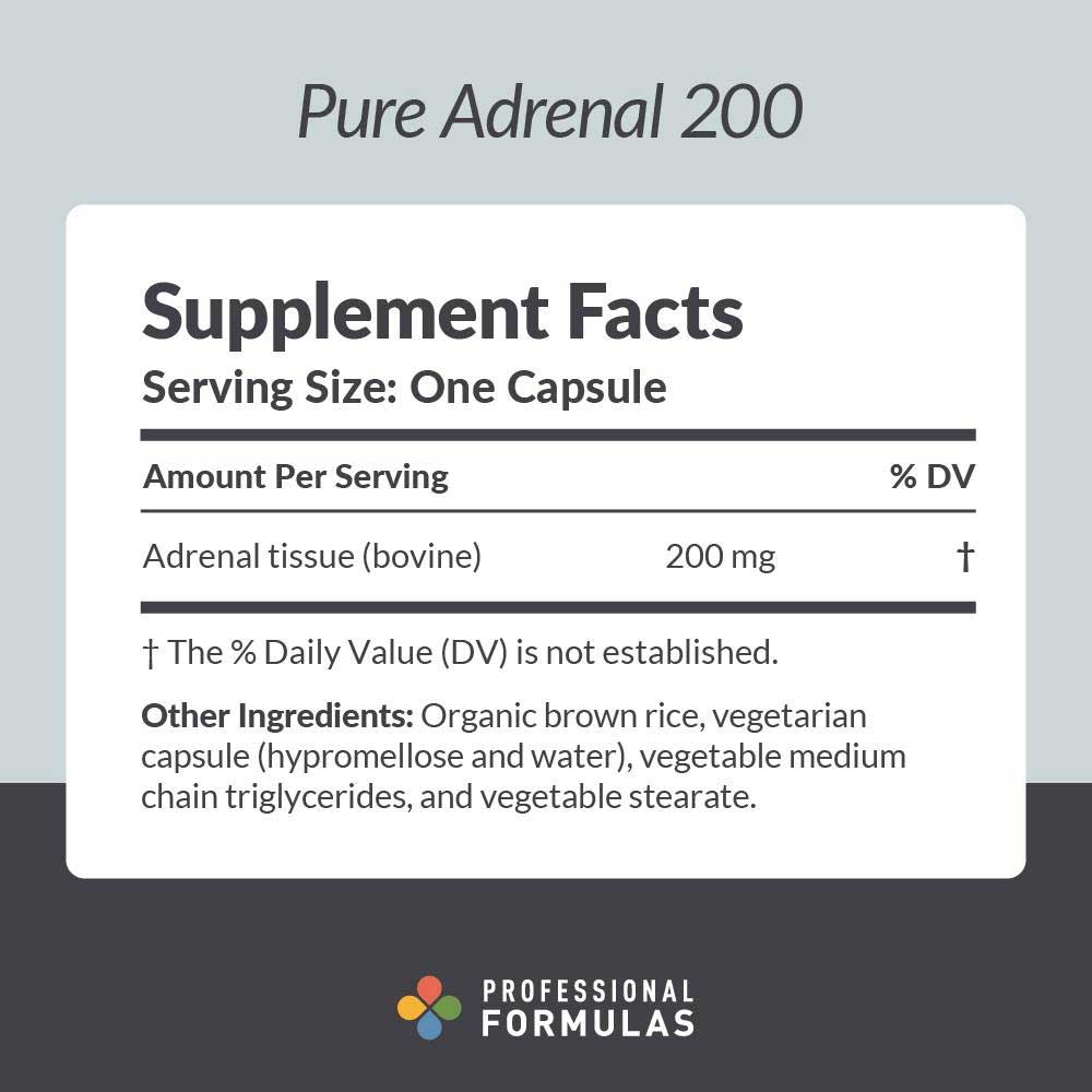 Professional Formulas Pure Adrenal 200 Ingredients