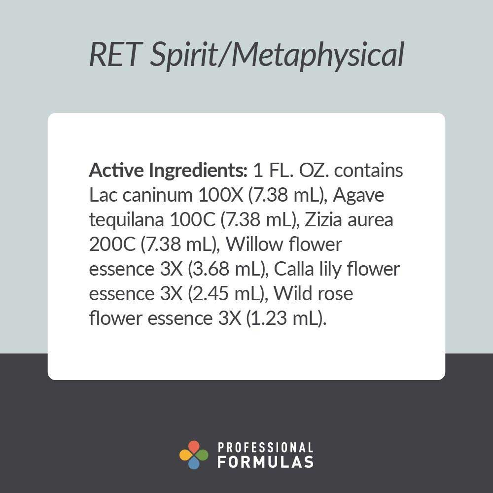 Professional Formulas RET Spirit/Metaphysical Ingredients