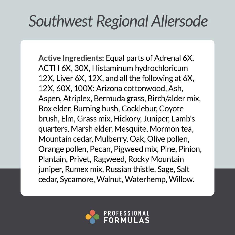 Professional Formulas Southwest Regional Allersode Ingredients