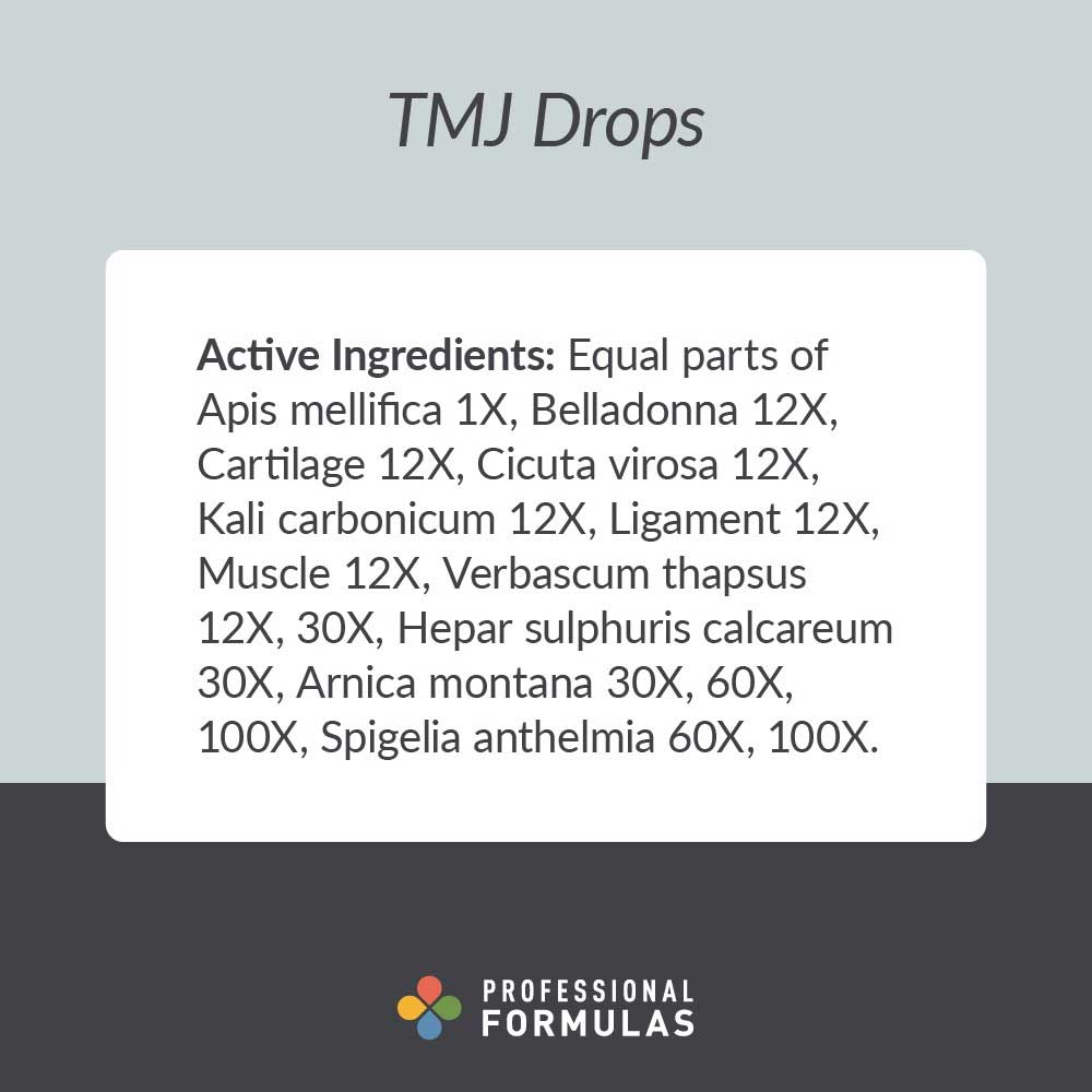 Professional Formulas TMJ Drops Ingredients