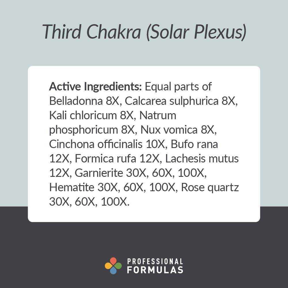 Professional Formulas Third Chakra (Solar Plexus) Ingredients