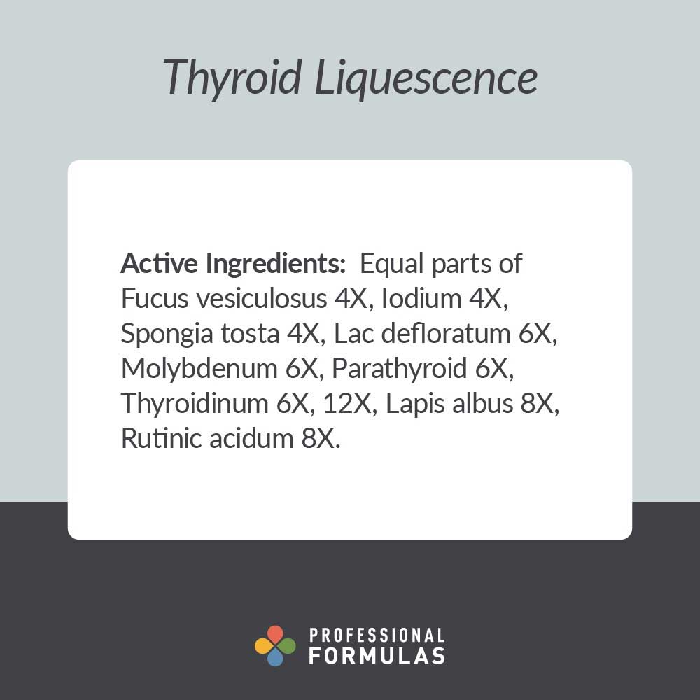 Professional Formulas Thyroid Liquescence Ingredients