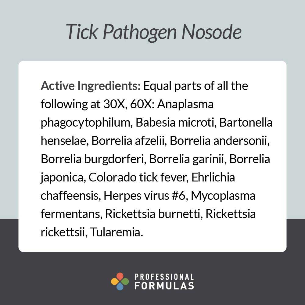Professional Formulas Tick Pathogen Nosode Ingredients