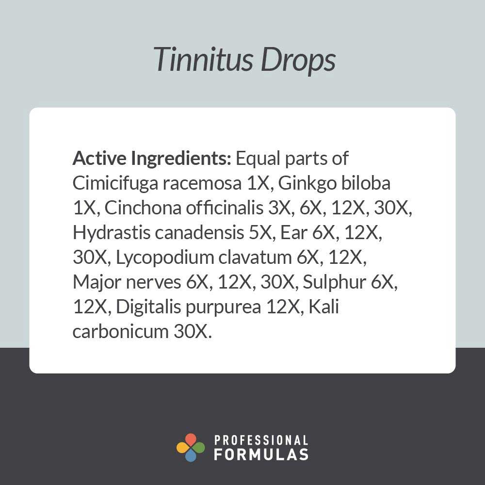 Professional Formulas Tinnitus Drops Ingredients