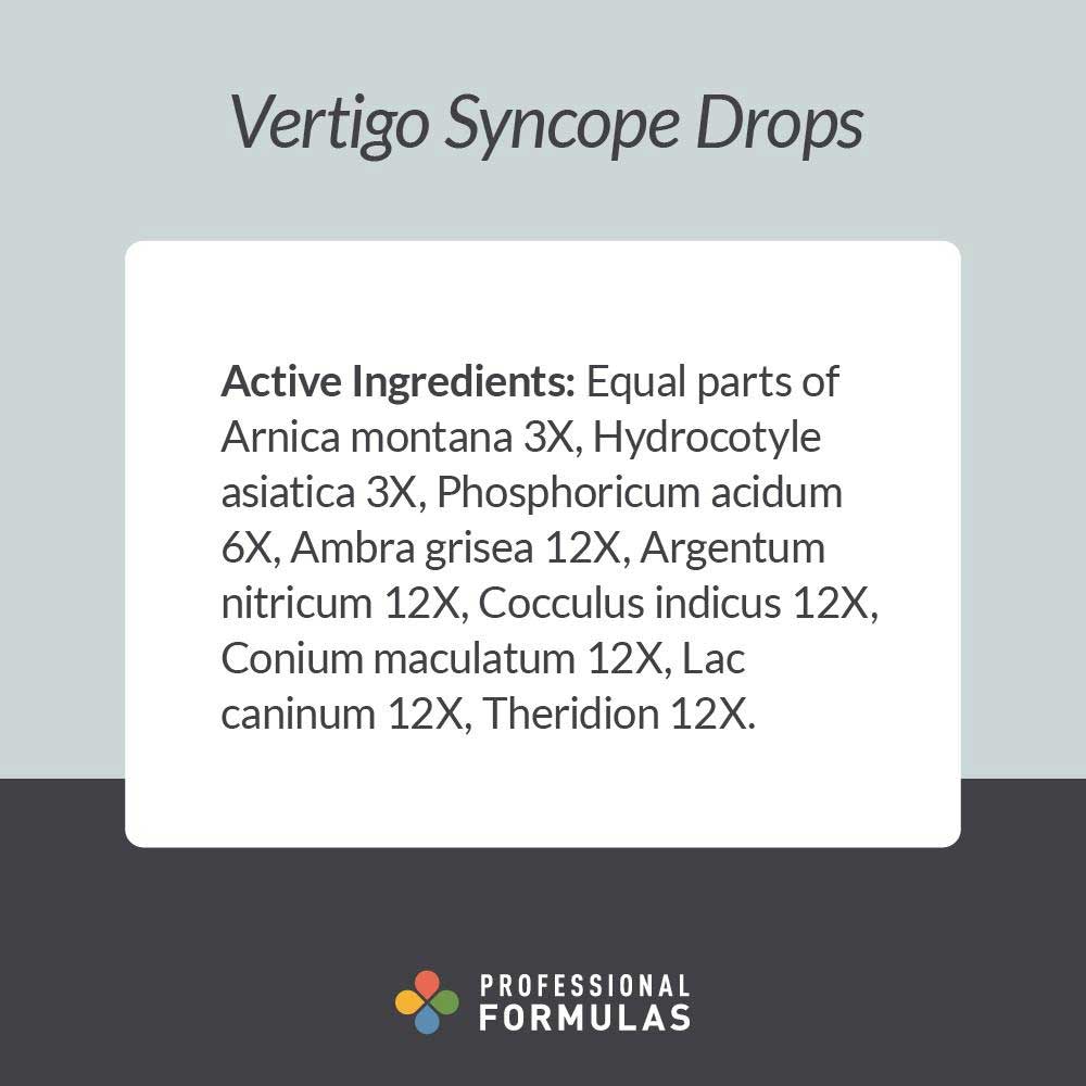Professional Formulas Vertigo Syncope Drops Ingredients