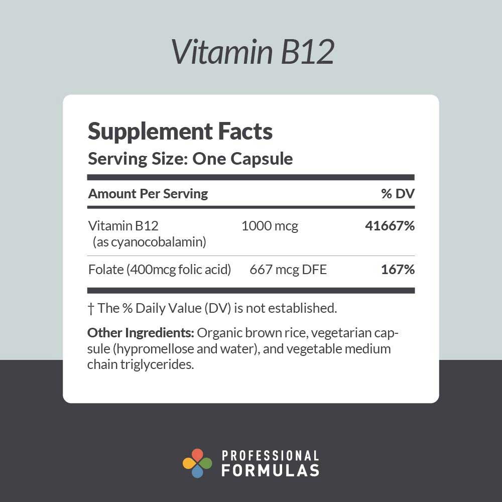 Professional Formulas Vitamin B12 Ingredients