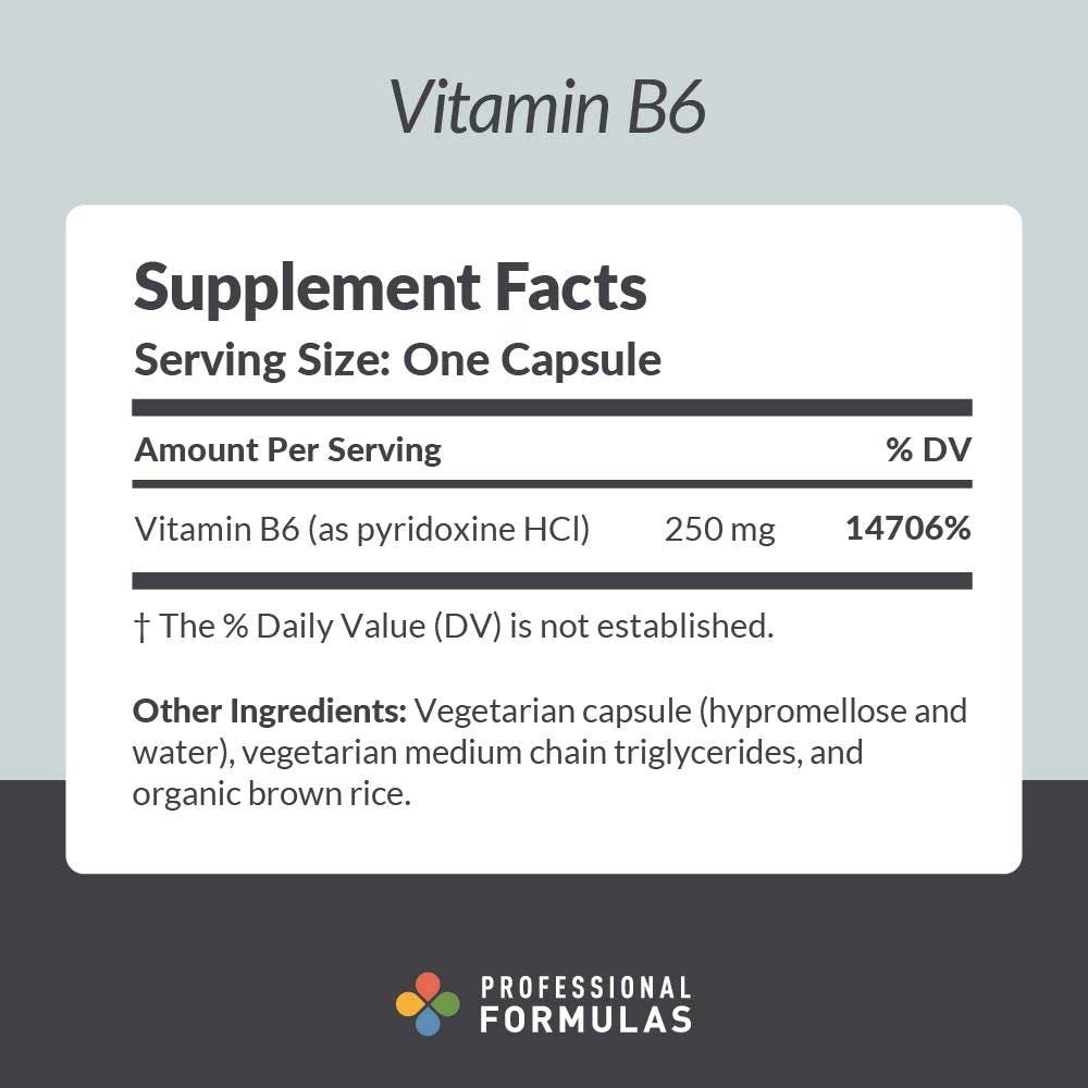 Professional Formulas Vitamin B6 Ingredients