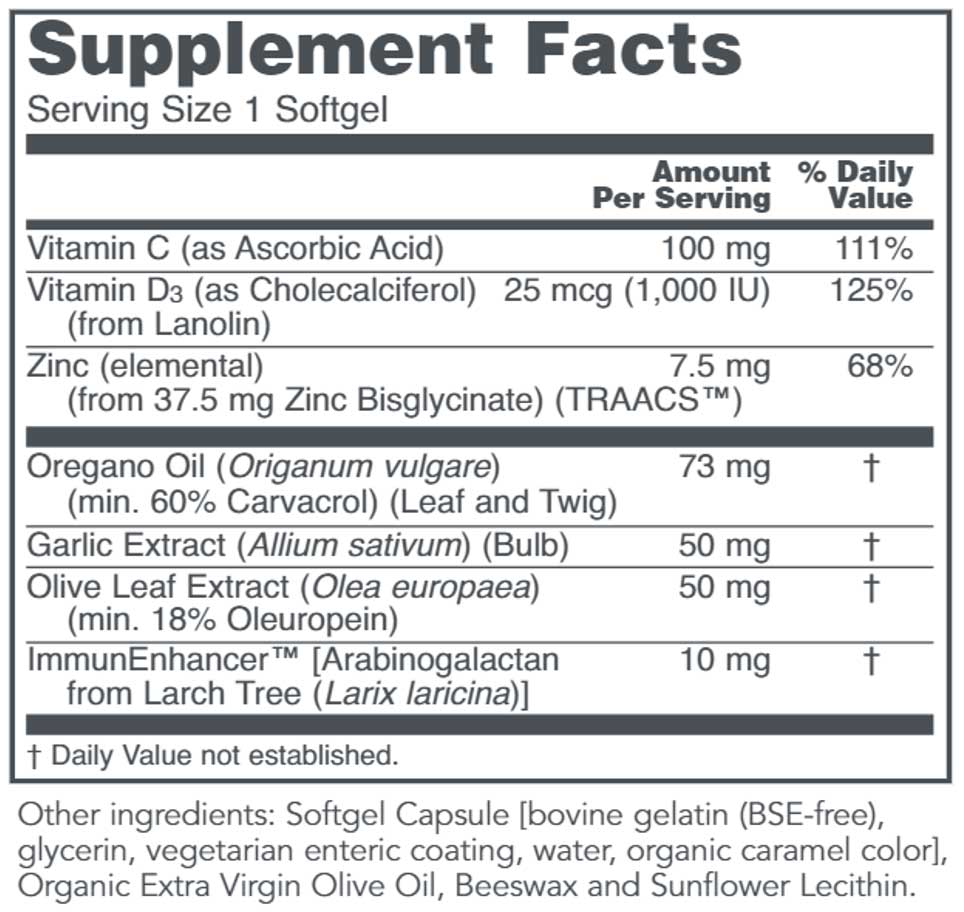 Protocol for Life Balance A-Biotic Immune+ Ingredients