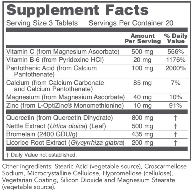 Protocol for Life Balance Aller-All Ingredients