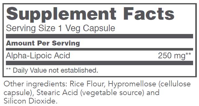 Protocol for Life Balance Alpha Lipoic Acid Ingredients