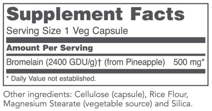 Protocol for Life Balance Bromelain Ingredients