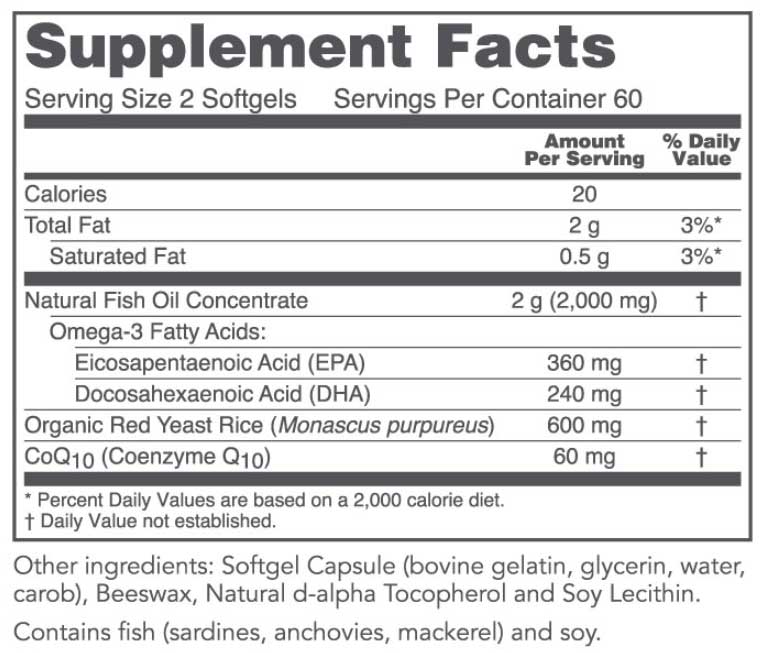Protocol for Life Balance Cardio Tri-Plex Ingredients