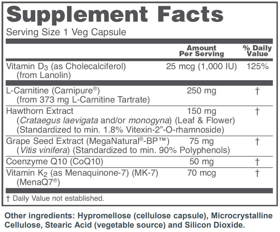 Protocol for Life Balance Clinical Cardio-6 Ingredients
