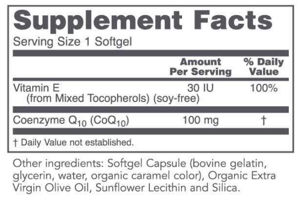 Protocol for Life Balance CoQ10 Ingredients