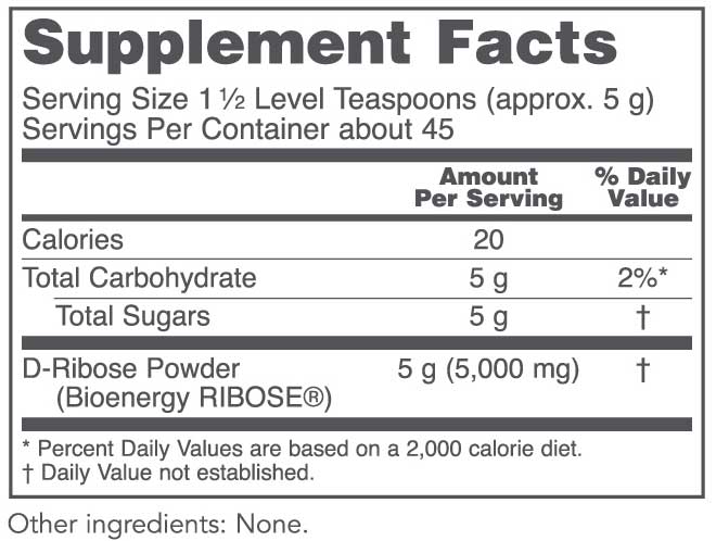 Protocol for Life Balance D-Ribose Pure Powder Ingredients