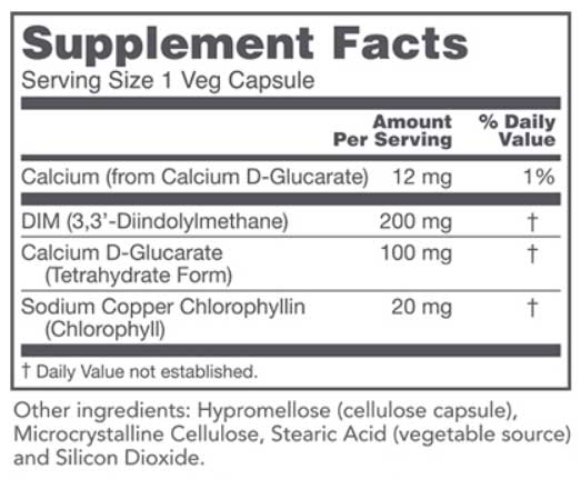 Protocol for Life Balance DIM 200 Plus CDG 100 Ingredients