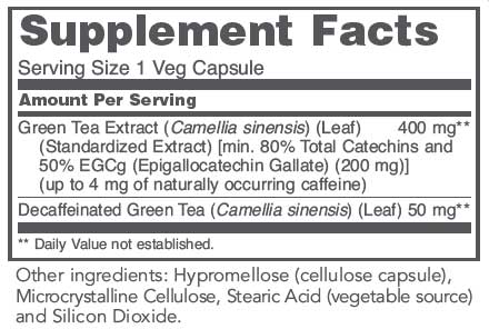 Protocol for Life Balance EGCg Green Tea Extract Ingredients