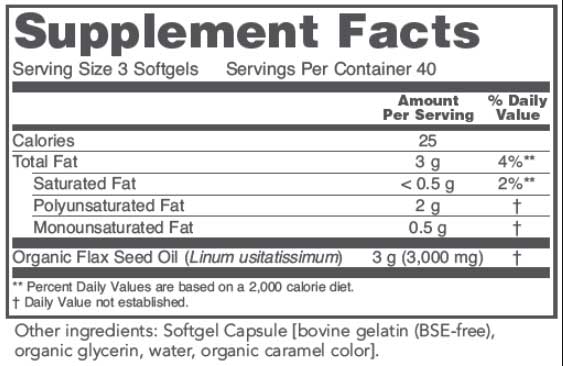 Protocol for Life Balance Flax Seed Oil 1000 mg Ingredients
