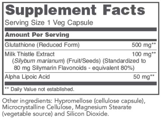 Protocol for Life Balance Glutathione 500 mg Ingredients