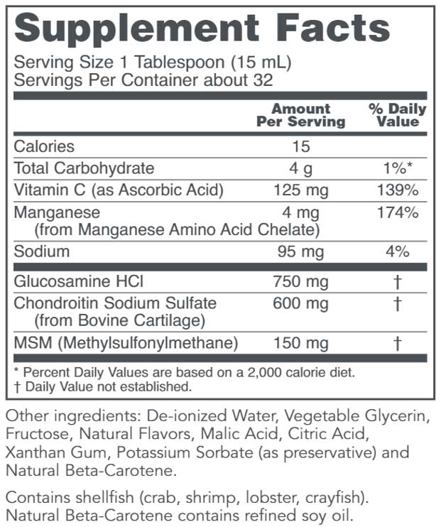 Protocol for Life Balance Liquid Glucosamine & Chondroitin with MSM Ingredients