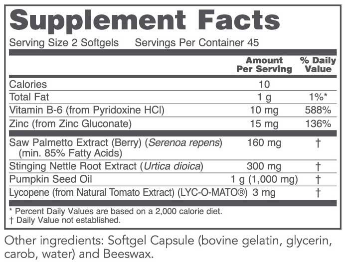 Protocol for Life Balance Ortho Prostate Ingredients