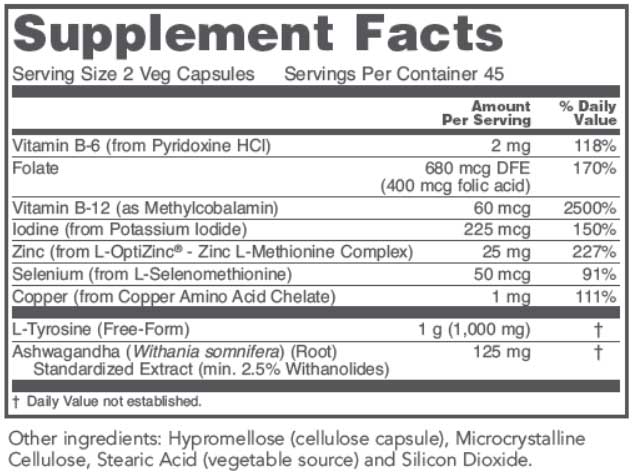 Protocol for Life Balance Ortho Thyroid Ingredients