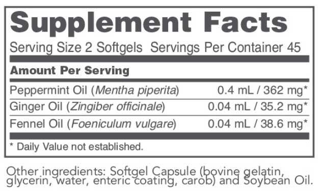 Protocol for Life Balance Peppermint Oil G.I. Ingredients