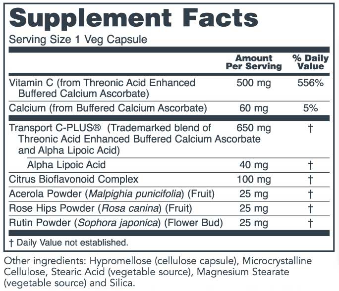 Protocol for Life Balance ProtoSorb C 500 Ingredients