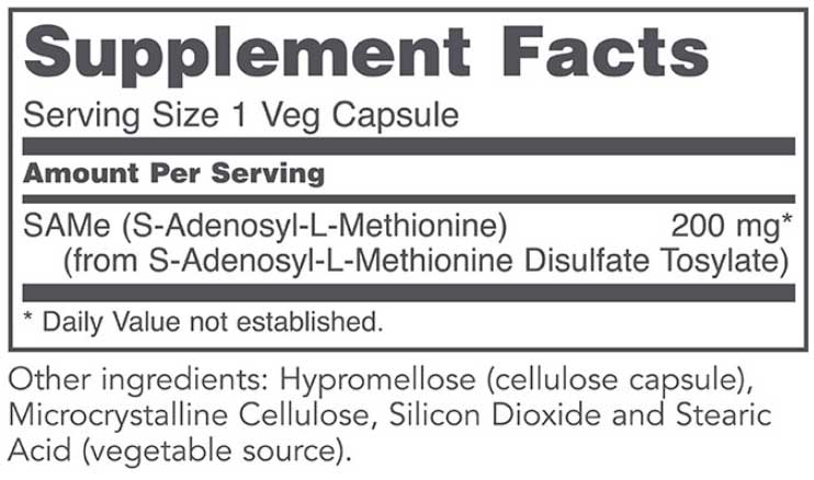 Protocol for Life Balance SAMe Ingredients