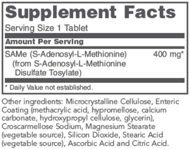 Protocol for Life Balance SAMe Ingredients
