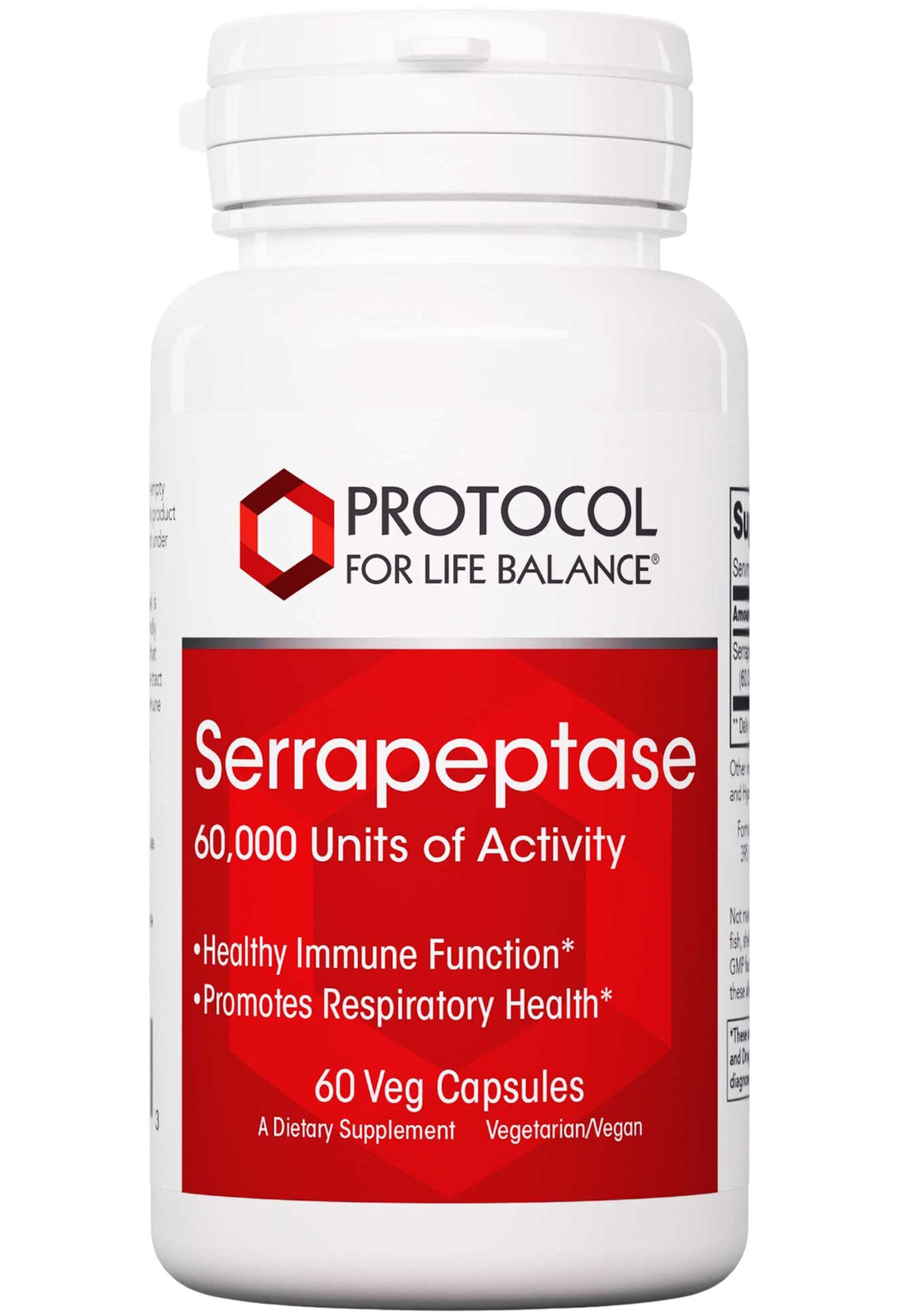 Protocol for Life Balance Serrapeptase 60,000 Units of Activity