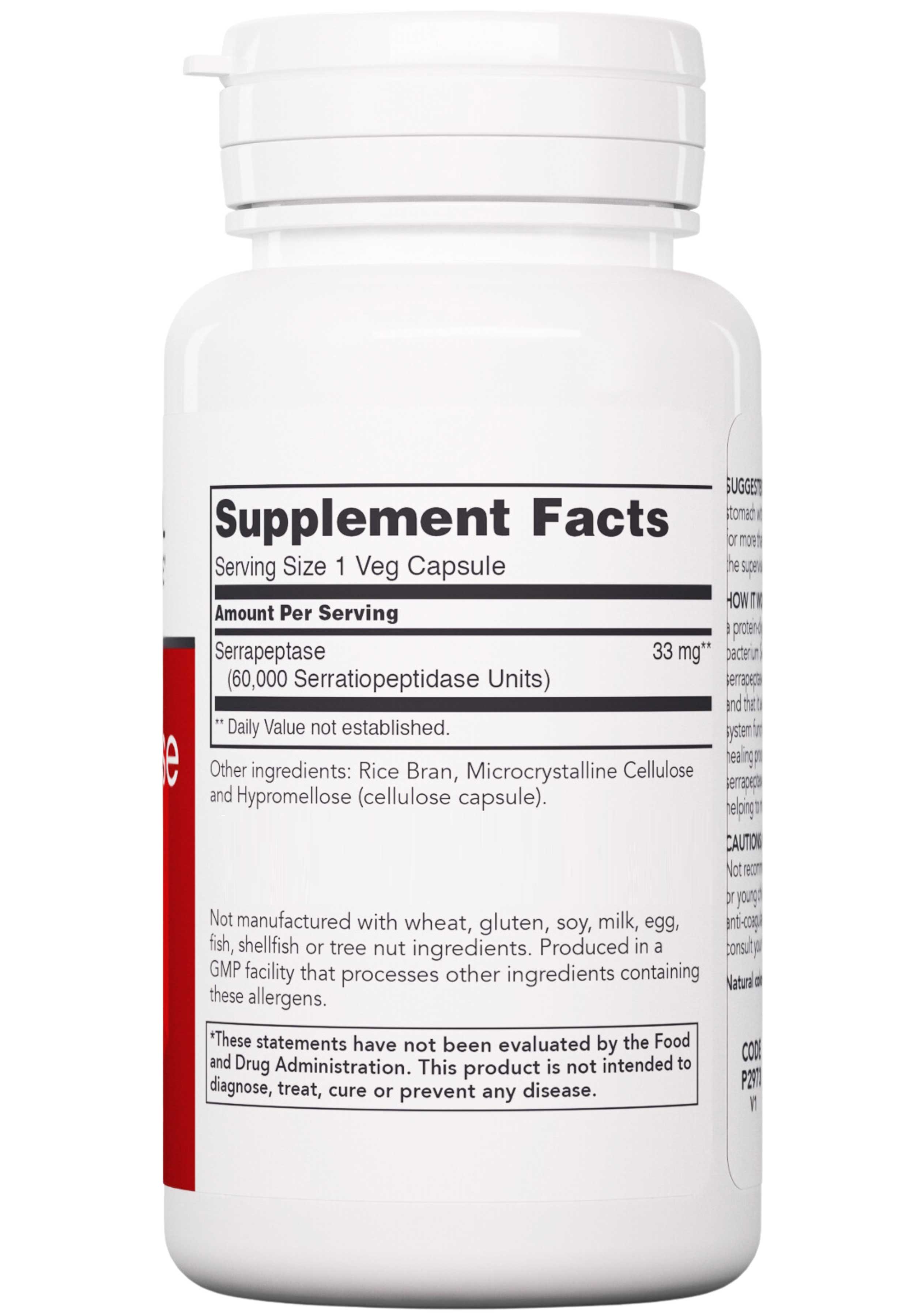 Protocol for Life Balance Serrapeptase 60,000 Units of Activity Ingredients