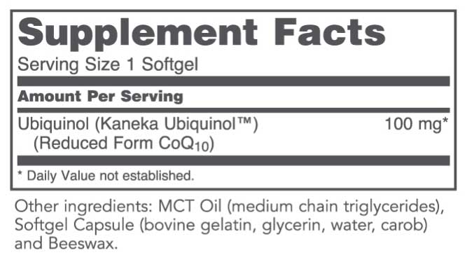 Protocol for Life Balance Ubiquinol Ingredients