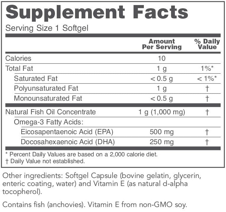 Protocol for Life Balance Ultra Omega 3 Ingdreints