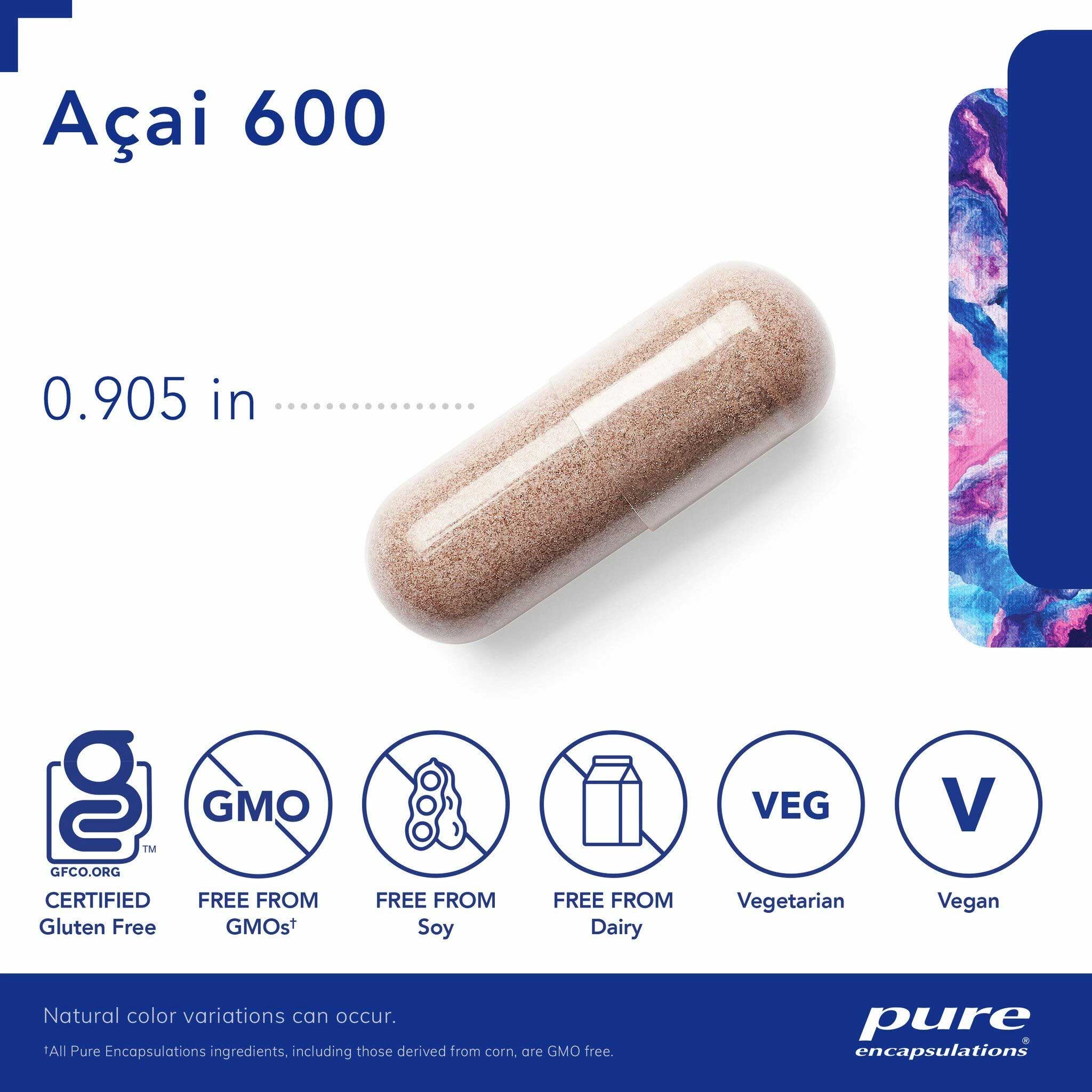 Pure Encapsulations Acai 600 Capsules