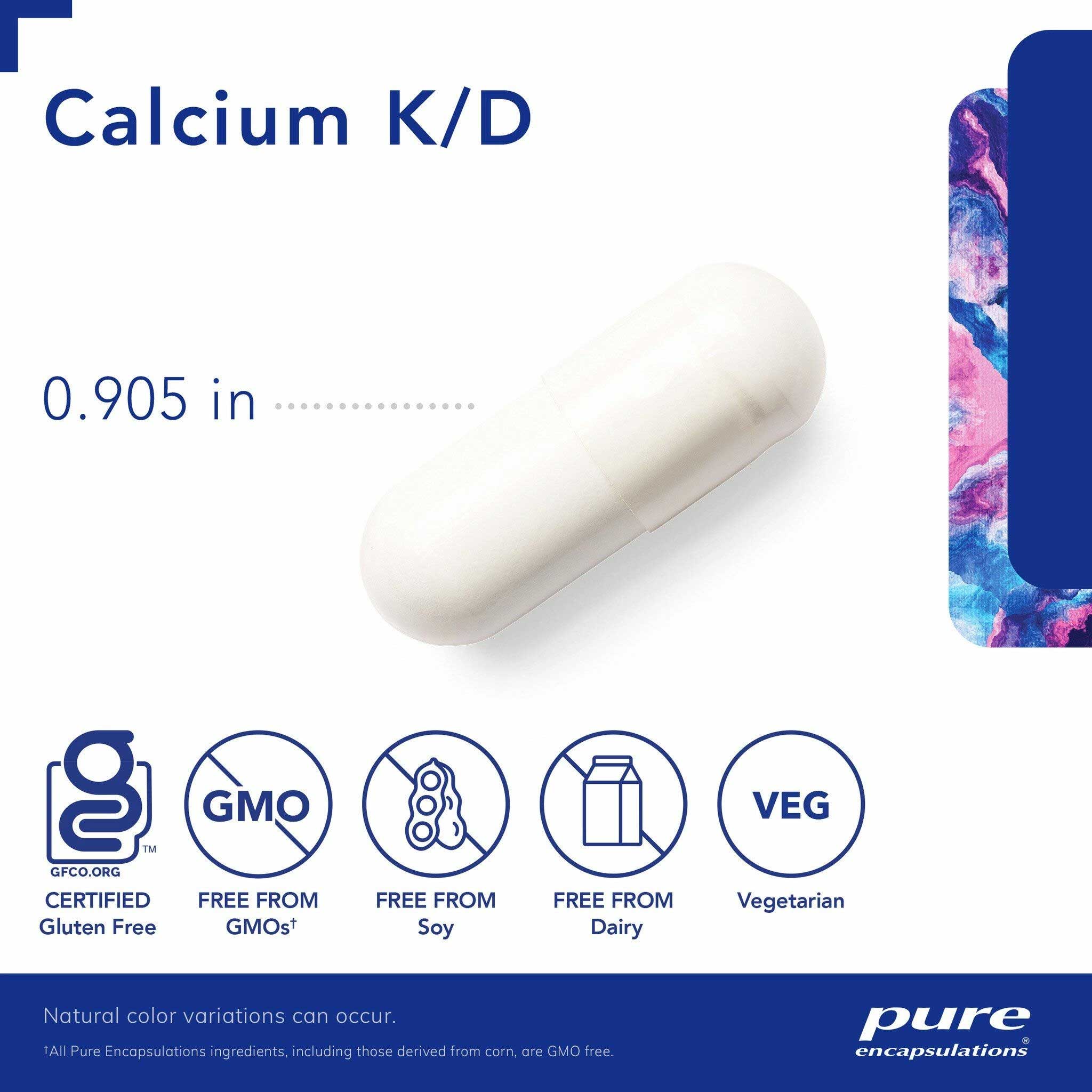 Pure Encapsulations Calcium K/D Capsules