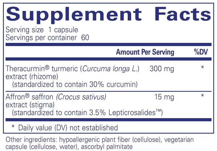Pure Encapsulations Calm Mind Ingredients